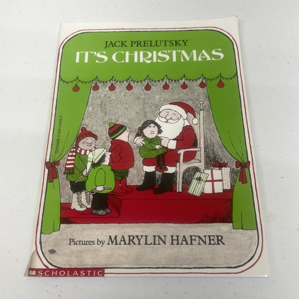 4 For $20 Scholastic Book It’s Christmas Jack Prelutsky, 1981 Paperback